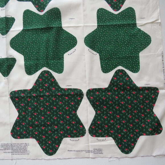 Mini Christmas Tree & Tree Skirt Keepsake Craft Vintage Fabric Panel Uncut 3D - Picture 3 of 12